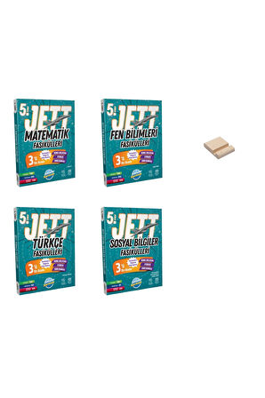 5. Sınıf JETT Matematik Fen Türkçe ve Sosyal Fasikülleri 4lü Set