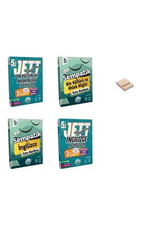 5. Sınıf Din Kültürü ve İngilizce JETT Fasiküller ve Soru Bankası 4lü Set