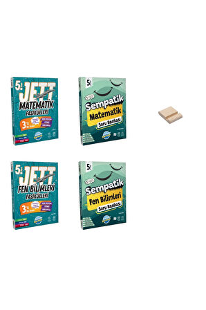 5. Sınıf Matematik ve Fen Bilimleri JETT Fasiküller ve Soru Bankası 4lü Set