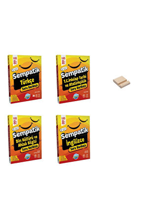 LGS 8. Sınıf Sempatik Türkçe İnkılap Din ve İngilizce Soru Bankası 4lü Set