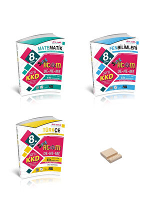 LGS 8. Sınıf Atom Matematik Fen Bilimleri ve Türkçe Haftalık Denemeleri 3lü Set