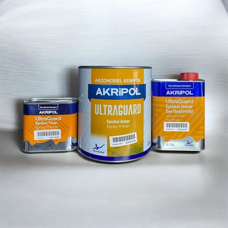 AKZO EPOKSİ ASTAR 3L + EPOKSİ SERTLESTİRİÇİ 750ML+ EPOKSİ TİNER 500ML