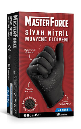 MASTER FORCE SİYAH NİTRİL ELDİVEN XL MAKSİ BOY