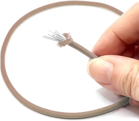Bej Renk 5 Metre 2 mm Yuvarlak Lastik