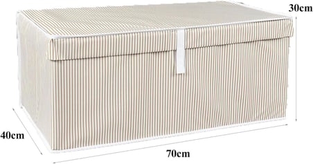 Çok Amaçlı Düzenleyici Kapaklı Sandık Tipi Kutu Hurç Organizer (70 x 40 x 30, Kahverengi)