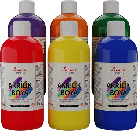 Ara Renkler Akrilik Boya 6'lı Set 6x500gr