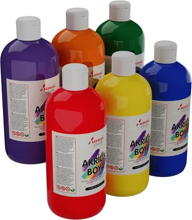 Ara Renkler Akrilik Boya 6'lı Set 6x500gr