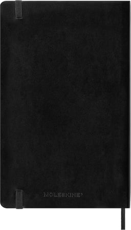 Moleskine Large Boy Yumuşak Kapak Çizgili Defter Siyah /