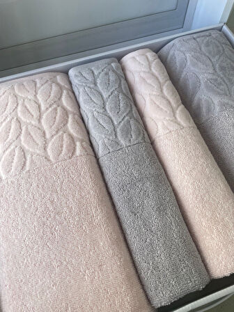 NURPAK %100 PAMUKLU HAMAM TAKIMI GRİ-PUDRA