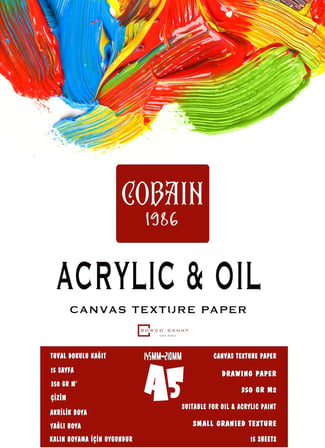 Cobain 1986 Akrilik Boyama - Yağlıboya - Guaj Defteri (A5)