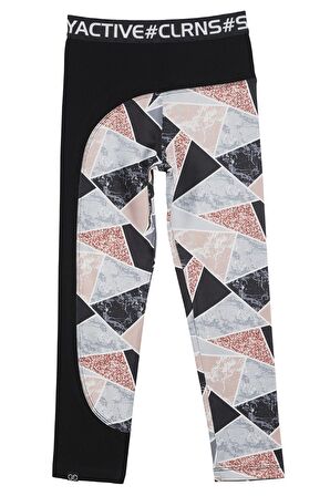 Modern Romance Çiçek Desenli Kız Çocuk Spor Tayt