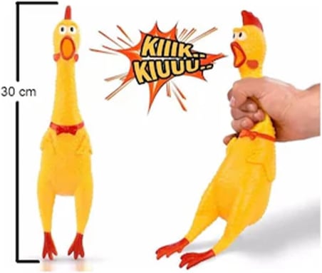 Öten Çığlık Atan Horoz Tavuk Civciv Köpek Kedi Için Bağıran Sesli Oyuncak (30 Cm (Medium))