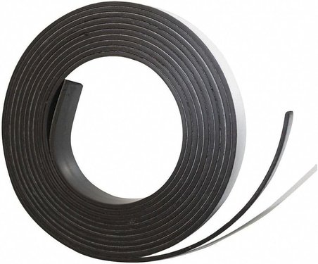 Dünya Magnet 5 Metre Yapışkanlı Şerit Mıknatıs Magnet Kes Kullan, Genişlik 12 Mm - Kalınlık 1,2 Mm