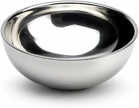 Paslanmaz Çelik Çift Katmanlı Çerez Kasesi 10’lu Set 11,5 cm Isı Yalıtımlı Çelik Kase Kahvaltılık Çorba Çerez Meyve Yoğurt Servis Kasesi Kaymaz Dayanıklı Metal Mutfak Kasesi