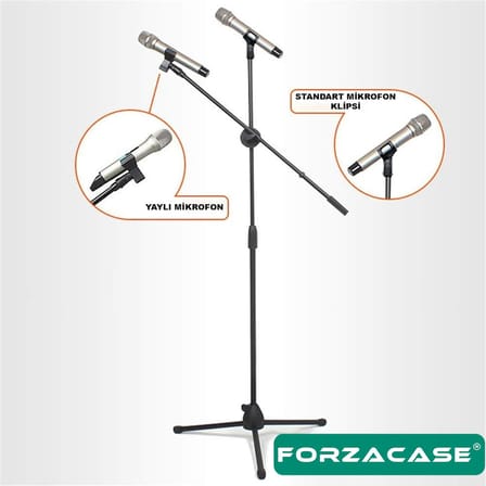 Zemin için 360 Döner Profesyonel Metal Mikrofon Standı 170 cm - FC1075