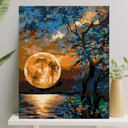 Sayılarla Boyama Tuval Seti Fırça Boya Dahil (Çıtalı) 40x50 CM - Yakamoz