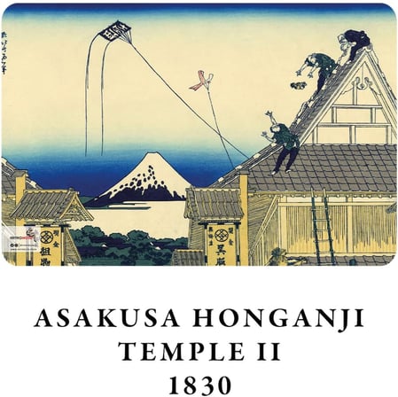 Mount Fuji Series III - A6, Hokusai 4'lü Defter Seti III, Çizgisiz, Toplam 192 Sayfa, Her biri 48 Sayfa, Tel Dikiş, Esnek Kapak, Oval Kenar, Tuval Doku, 60 gram, Sarı Krem Renk