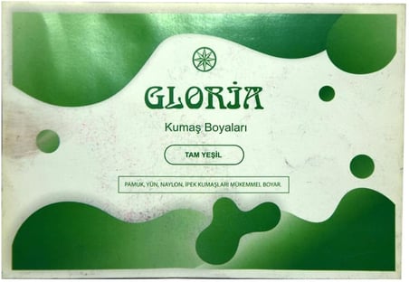 Kumaş Boyası Tam Yeşil 10 Gr Paket