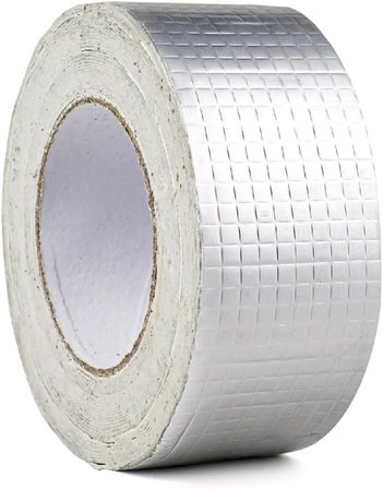 5cm x 2 Mt Yüksek Sıcaklık Dayanan Su Geçirmez Alüminyum Folyo Çamur Bant, Çatı Duvar Çatlak Onarıcı Yalıtım, 2 Metre, Boru Yalıtımı, Yalıtım Bandı, Panel Yalıtımı (2 METRE)