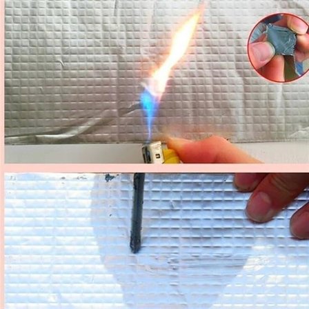 5cm x 2 Mt Yüksek Sıcaklık Dayanan Su Geçirmez Alüminyum Folyo Çamur Bant, Çatı Duvar Çatlak Onarıcı Yalıtım, 2 Metre, Boru Yalıtımı, Yalıtım Bandı, Panel Yalıtımı (2 METRE)