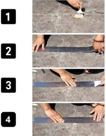 5cm x 2 Mt Yüksek Sıcaklık Dayanan Su Geçirmez Alüminyum Folyo Çamur Bant, Çatı Duvar Çatlak Onarıcı Yalıtım, 2 Metre, Boru Yalıtımı, Yalıtım Bandı, Panel Yalıtımı (2 METRE)