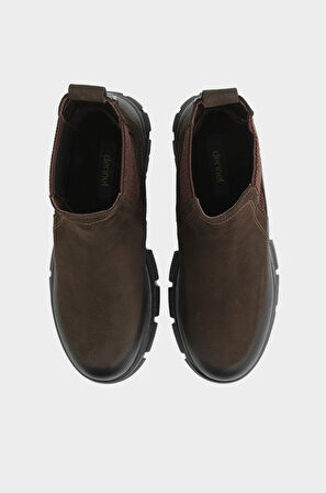 Hakiki Deri Bileği Lastikli Kadın Bot 