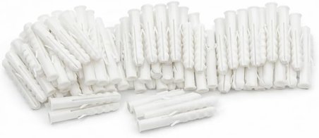5N VERA 250 Adet Plastik Dübel Seti, 6mm-7mm-8mm, Kanatlı Tasarım, Beton ve Tuğla Duvar Montajı için