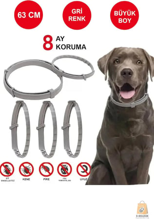 Köpek Anti Pire Kene Önleyici Tasma- Pire Önleyici -Kene Önleyici 63 cm