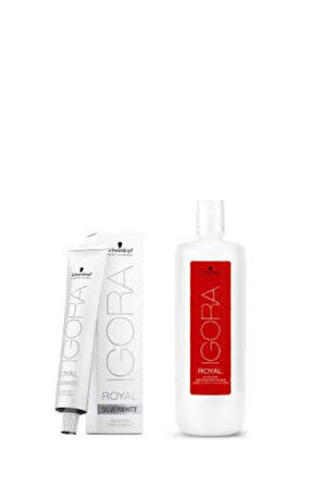 8 Adet Igora Royal Absolutes Silverwhite Silver Saç Boyası + 1l Oksidan