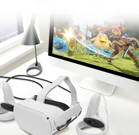 Oculus Quest ile Uyumlu Link Kablosu 6mt, 5gbps USB Hızlı Veri Aktarımı, Hızlı Şarj Usb-C, Quest 2 Uyumlu (USB to Type-C)