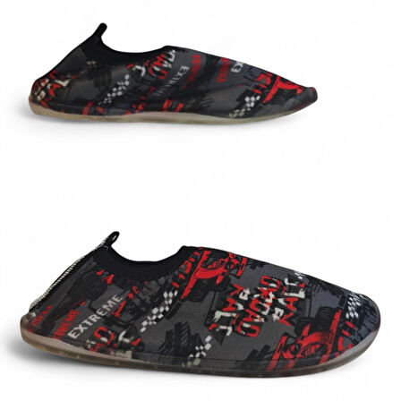 Serabien Ç Siyah-kırmızı Sörf Havuz Plaj Erkek Çocuk Deniz Ayakkabısı