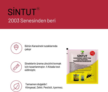 8 adet 25gr Sintut Karasinek Tuzağı için Çekici Yem | 200 Gr.