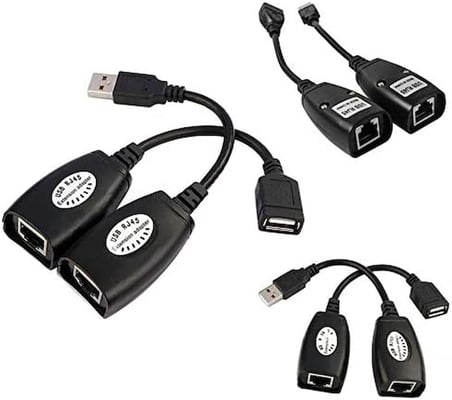 USB2.0 RJ45 Extender Uzatma Kablosu Cat5-Cat6 Uzatıcı