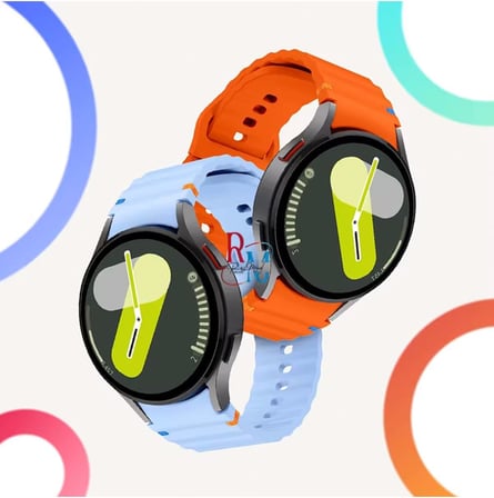 Samsung Galaxy Watch 7 FE 40 mm İle Uyumlu Kavisli Spor Silikon Kordon Siyah