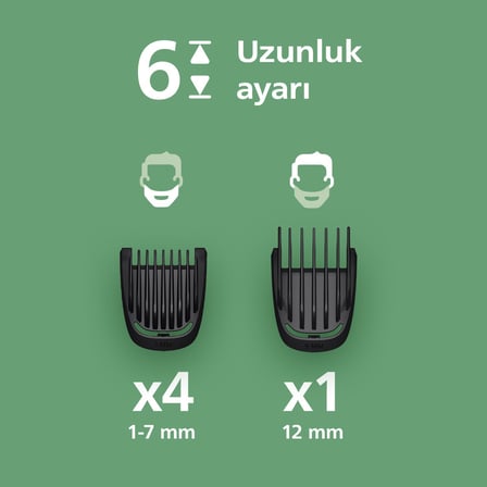  Philips 3000 Serisi 7in1, Erkek Bakım Seti, Yüz/Saç/Vücut Tıraş Makinesi, Islak /Kuru Kullanım