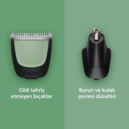  Philips 3000 Serisi 7in1, Erkek Bakım Seti, Yüz/Saç/Vücut Tıraş Makinesi, Islak /Kuru Kullanım