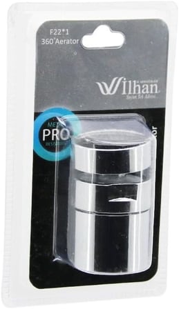 İlhan Pro Metal Perlatör Musluk Ucu, F22-1, 360° Döner, Dişi İç Dişli, Uzatmalı, Krom