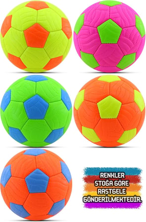 Telvesse Hentbol Topu Renkli Soft Katman Çocuk Mini Futbol Topu No:1 İç Mekan Minik Top