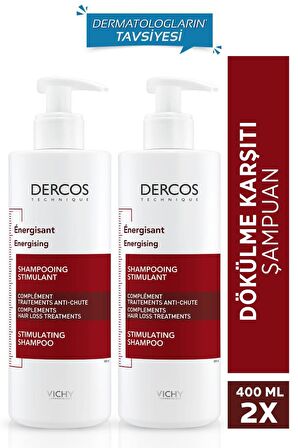 Vichy Dercos Energisant Şampuan 400Ml - 2 ADET