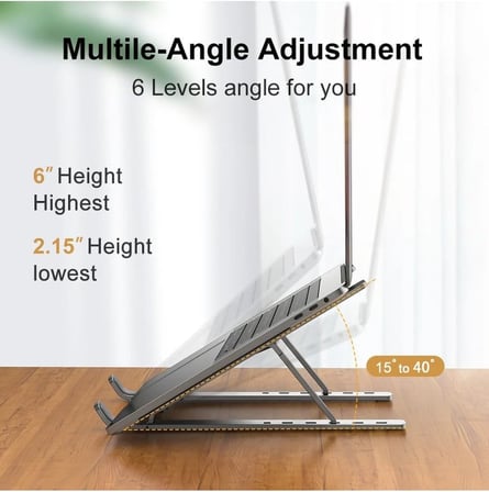 ST-805 10-15.6'' Alüminyum Katlanabilir Laptop Dizüstü Bilgisayar Macbook Standı