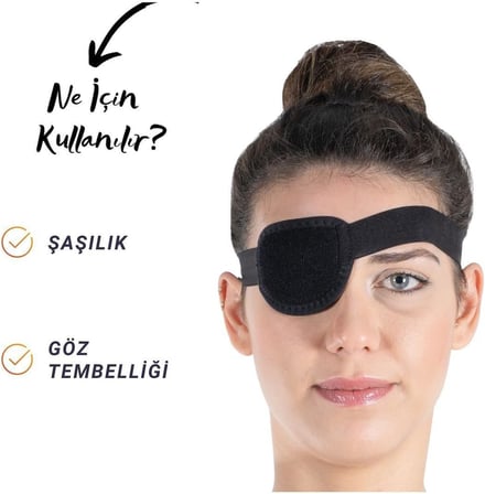 APLUSSAĞLIK Korsan Göz Bandı Yetişkin Şaşılık Bandı Göz Tembelliği Bandı
