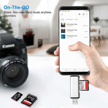 ADS-103 Macbook Uyumlu Type-C to USB 3.0 Flash Otg Veri Aktarım Sd Tf Tak Çalıştır Kart Okuyucu Çevirici Hub Adaptör