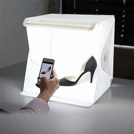 Mini Stüdyo Led Işıklı Ürün Fotoğraf Çekim Çadırı Pratik Katlanabilir - 40X40