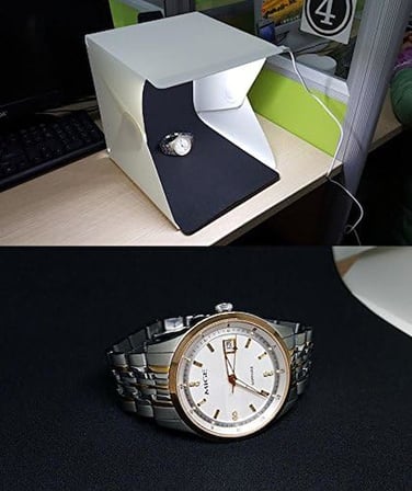Mini Stüdyo Led Işıklı Ürün Fotoğraf Çekim Çadırı Pratik Katlanabilir - 40X40