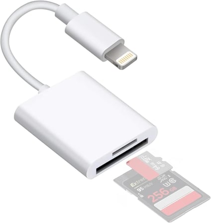 Lightning Girişli iPhone 11 12 13 14 Uyumlu Kart Okuyucu SD Kart Adaptörü TF Kart Okuyucu Disk Adaptörü Mobil Kart Okuyucu Hızlı Aksesuarları Bağlayın - (S101 - Lightning)