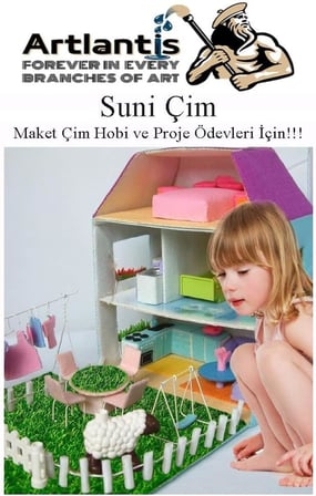 Yapay Çim A4 20x30 cm 5 Adet A4 Boyutunda Maket Çim Dekorati Yapay Çim Halı Teraryum Suni Çim