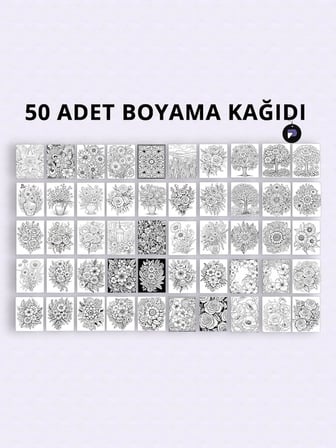 Rüya Bahçe Yetişkin Boyama Kitabı, Çiçekler Mandala Boyama Kitabı, Boyama Defteri, Boyama Sayfaları, Yetişkinler İçin Boyama Seti, Yetişkinler İçin Boyama Kitabı