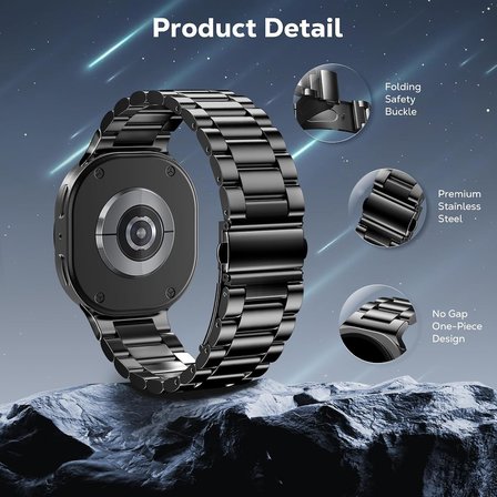 metal kayışlar Samsung Galaxy Watch 8 ile uyumlu 40 mm ve 44 mm/Galaxy Watch 8 Classic 46 mm (2025), paslanmaz çelik yedek kayış, erkekler ve kadınlar için yer yok