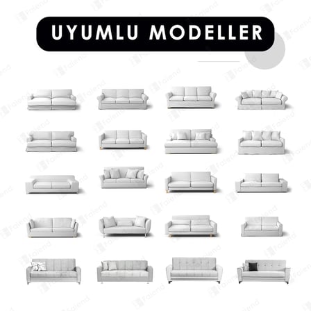 Jakarlı 3 Kişilik Kanepe Örtüsü | Lastikli Koltuk Örtüsü |çekyat Örtüsü| koltuk kılıfı (gri)