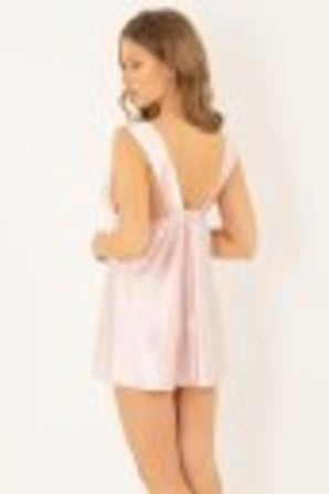 miorre Kalın Askılı Dantelli Mini Saten Gecelik,Somon Xl/2Xl,12345670403
